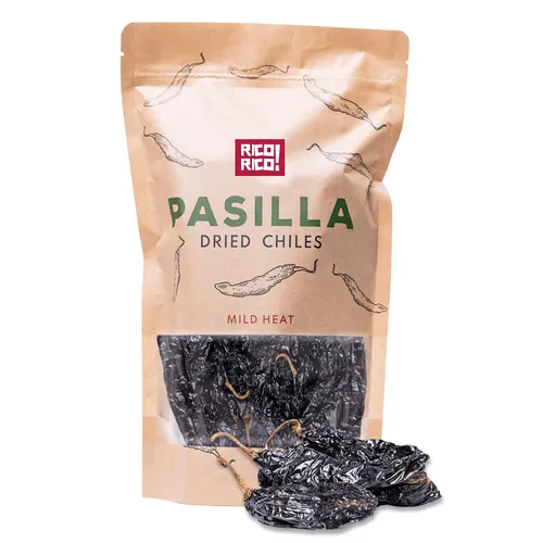 Vista 13 de RICO RICO - Chiles anchos secos, 16 onzas, chiles secos de primera calidad, ideales para salsa Birria, mole mexicano, enchiladas, salsas, pozole