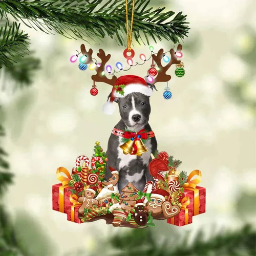 Vista 50 de Nazenti Adorno de Navidad personalizado de reno de Alaskan Malamute – Adorno de perro personalizado para amantes de las mascotas, acrílico plano