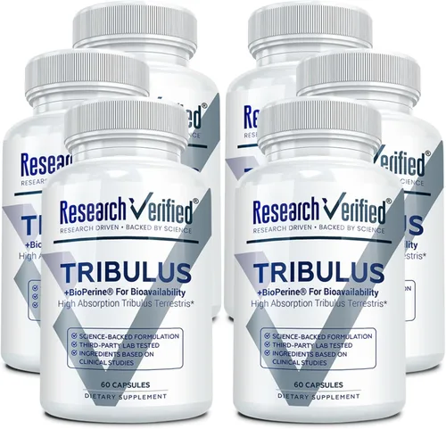 Vista 10 de Research Verified® Tribulus Terrestris - 1500mg- 95% Furostanol Saponinas, 5% Bioperine® - 60 Cápsulas - 1 Botella