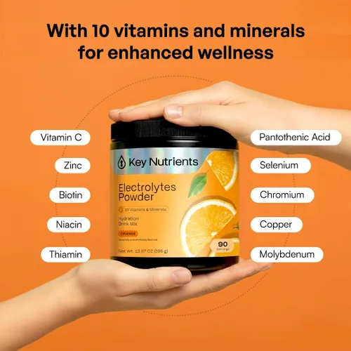 Vista 49 de KEY NUTRIENTS Electrolitos en polvo sin azúcar, limonada de maracuyá con 6 electrolitos y minerales, fibra prebiótica y polvos de hidratación
