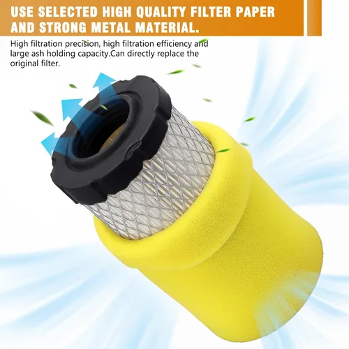 Vista 5 de 793569 793685 Filtro de aire para B&S 4241 5415 John Deere GY21055 MIU11511 LA125 LA115 E110 D120 115 110 100 para Bad Boy 063-4026-00 con Paquete