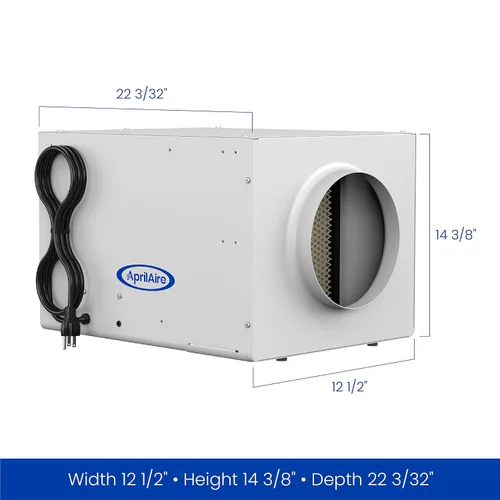 Vista 7 de AprilAire 300 Humidificador para toda la casa autocontenido con ventilador, para hogares con sistemas de ventilación con aire forzado por conductos