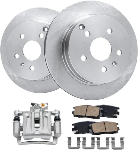 Vista 45 de Detroit Axle - Rotores de freno para Jeep Compass 2015-2022 Renegade 2016-2022 Fiat 500X 2016-2022, 2018, 2019, 2020, 2021. Reemplazo de rotores
