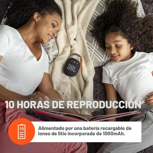 Vista 5 de JBL Clip 4: Altavoz portátil con Bluetooth, batería incorporada, característica impermeable y a prueba de polvo
