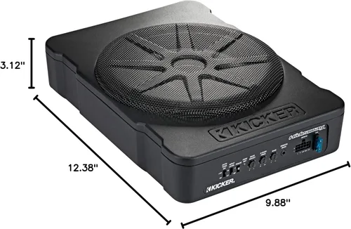 Vista 10 de KICKER 46HS10 Subwoofer Compacto con Alimentación, Oculto, 10 Pulgadas