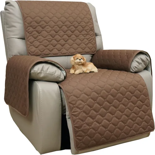 Vista 8 de Eismodra Fundas Impermeables para Sillas Reclinables para Fundas de Sofá Reclinable Cojín de Asiento, Funda de Sofá Antideslizante para Perros Marrón