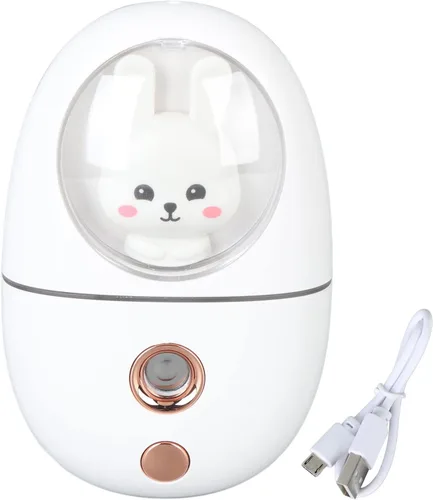 Vista 5 de Mister facial, 1.5 fl oz (1.2 fl oz) lindo animal facial rociador de niebla facial recargable por USB, mini humidificador facial portátil