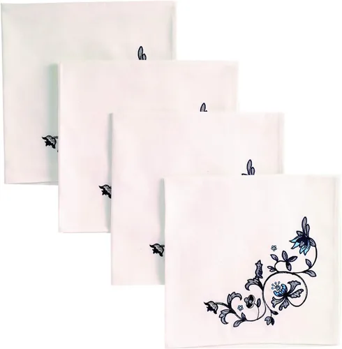Vista 4 de Spode - Manteles individuales, decoración de mesa elegante, juego de 4 (Portofino azul)