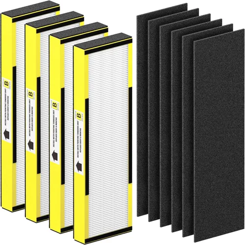 Vista 9 de FLT4850PT H13 True HEPA Filtro de repuesto B, compatible con Guardian AC4850PT AC4825 AC4900 CDAP4500AC4300, paquete de 2 filtros HEPA y 6