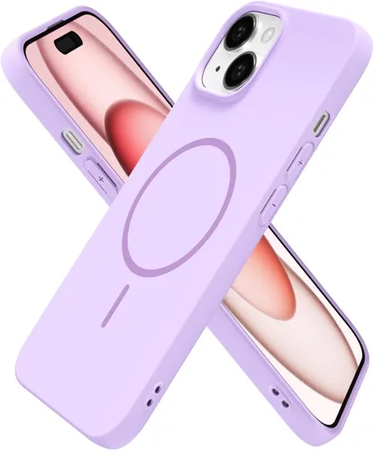 Vista 85 de Oakxco Funda de Silicona Mag Safe para iPhone 12 Pro Max, Funda Magnética Delgada y Fina Compatible con Carga Inalámbrica MagSafe, Bonita Funda