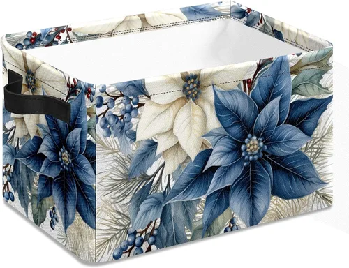 Vista 13 de Cesta de almacenamiento espeluznante de Halloween, bolsas de truco o trato, cubo de almacenamiento plegable grande, organizador plegable de 10 x 14