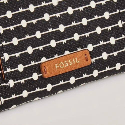Vista 3 de Fossil Logan - Cartera plegable de cuero con bloqueo RFID para mujer