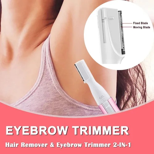 Vista 3 de LAIKME Recortador eléctrico de cejas para mujeres, depilación facial para hombres, mini depiladora para bikini, removedor de cara, barbilla