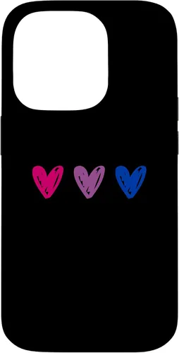 Vista 17 de iPhone 16 Bisexual Pride Hearts Bi Pride Flag Case