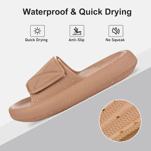 Vista 7 de kihutor Cloud Slides For Women and Men, Pillow Slippers Bathroom Slides, Soft Comfy Thick Sole Sandals Quick Drying Pillow Slides
