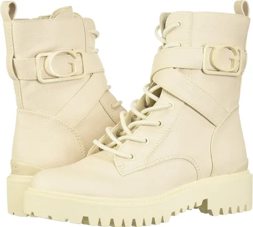 Vista 7 de GUESS Botas de combate Orana para mujer, Negro