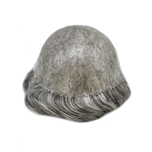 Vista 196 de Toupee para hombre 100% cabello humano real tupé para hombres 0.004 in piel de poliuretano para hombre, sistema de reemplazo de piezas de pelo