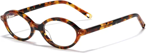 Vista 16 de TIJN Olisa Blue Light Blocking Glasses for Women Men,Retro Oval Frame Bluelight Eyeglasses for Gaming Computer Screen Use 01. Tortuga Whisky