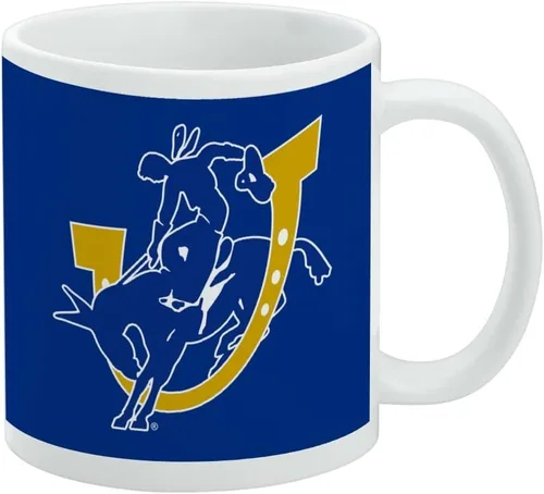 Vista 489 de Taza de cerámica con el logotipo principal de la Universidad Rider, taza de regalo novedosa para café, té y bebidas calientes, 11oz, blanca