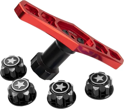 Vista 2 de Adaptador de tuercas hexagonales de 0.669 in con llave hexagonal de 17 ruedas, herramienta de manga RC compatible con Traxxas X-Maxx E-Revo E-Maxx