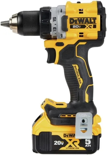 Vista 5 de DEWALT 20V MAX* XR® Kit de taladro/destornillador inalámbrico sin escobillas de 1/2 pulgada (DCD800P1), Amarillo