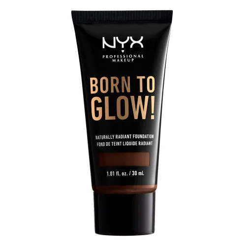 Vista 17 de NYX PROFESSIONAL MAKEUP Base de maquillaje Born To Glow Naturally Radiant, cobertura media - almendra
