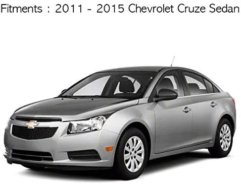 Vista 2 de Alerón de techo de viseras de ventana trasera ABS negro ahumado para Chevrolet Cruze Sedan 2011-2015