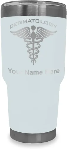 Vista 34 de LaserGram Vaso aislado al vacío de 20 onzas, dermatología, grabado personalizado incluido (negro)