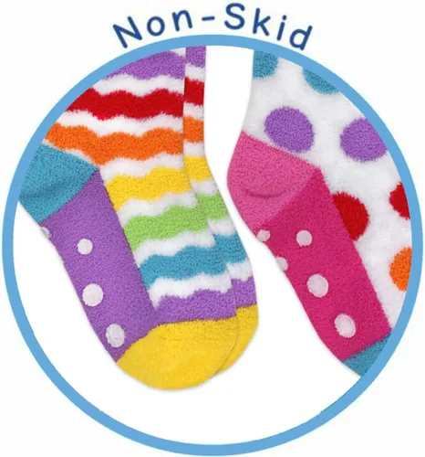 Vista 3 de Jefferies Socks Paquete de 2 calcetines hasta la rodilla con diseño de arcoíris para niña