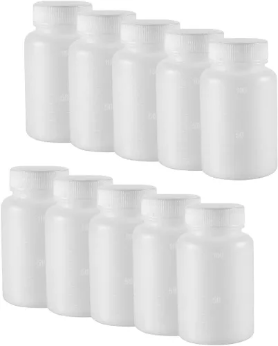 Vista 5 de uxcell Botella de reactivo químico de laboratorio de plástico 33.8 fl oz/34oz de boca ancha Sellado de muestras de líquido Contenedor
