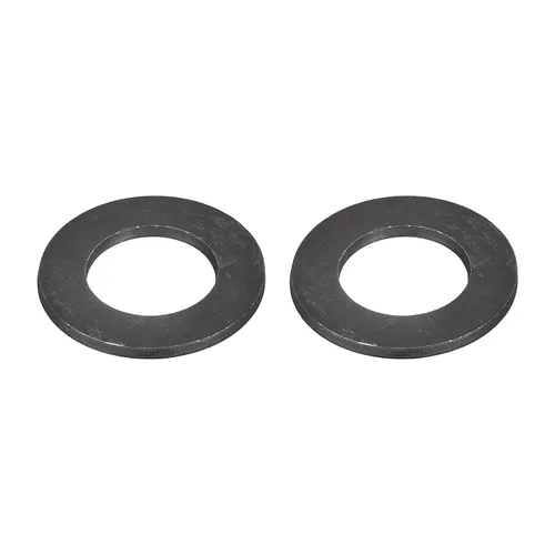 Vista 19 de Uxcell Arandela plana de acero al carbono para pernos M8, 10 piezas M8 x 16 x 1.5mm, aleación de acero negro oxidado de grado 8.8, sujetadores
