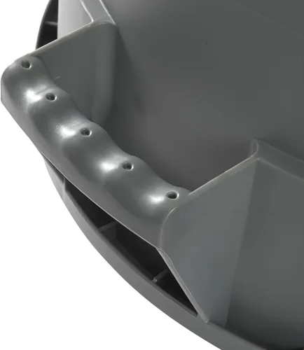 Vista 4 de Winco PTC-10G Cubo de basura redondo, 10 galones, plástico, gris