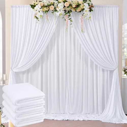 Vista 109 de Cortinas de fondo negras negras sin arrugas para fiestas, cortinas de tela gruesa para telón de fondo de fotos para cumpleaños, bodas, baby shower