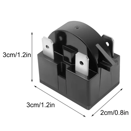 Vista 2 de XQSMWF Relé de arranque QP2-4R7 3Pin 4.7 Ohm Compatible con Frgidaire Maytag Haier Igloo Vissani