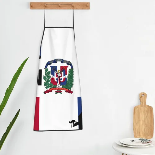 Vista 6 de Delantal impermeable de la bandera del orgullo del oso gay 100% poliéster, babero grande con impresión completa para el taller del restaurante
