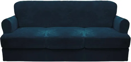 Vista 32 de CUCRAF Funda para sofá con cojines de 3 piezas, fundas deslizantes de terciopelo suave y grueso para sofá de la sala de estar, protector de muebles