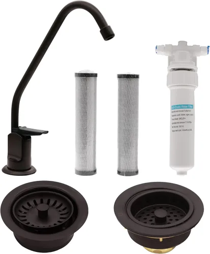 Vista 16 de Westbrass CO133-62 Kit de grifo dispensador de agua fría pura estilo Touch-Flo de 8 pulgadas con filtro, paquete de 2 cartuchos de repuesto, colador