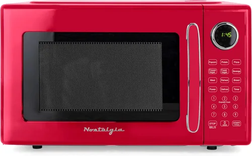 Vista 20 de Nostalgia Retro - Horno de microondas para encimera - Incluye 12 ajustes preprogramados y reloj digital - 0.9 pies cúbicos - 800 vatios - Amarillo