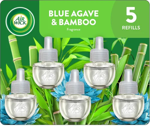 Vista 13 de Air Wick Repuesto de aceite perfumado enchufable, infundido con aceites esenciales, ambientadores de aire enchufables para el hogar, agave azul