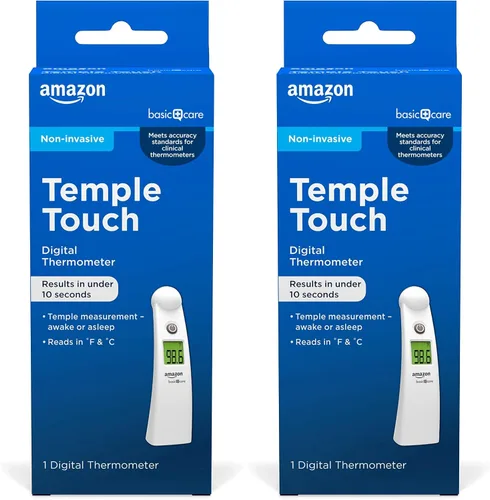 Vista 6 de Amazon Basic Care Termómetro Digital Temple Touch, Blanco