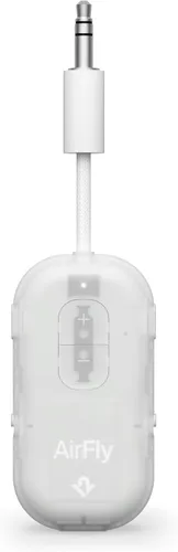 Vista 13 de AirFly Pro 2 Deluxe - Adaptador Bluetooth para avión, conecta 2 AirPods o auriculares inalámbricos - Transmisor/receptor Bluetooth AUX de 3.5mm