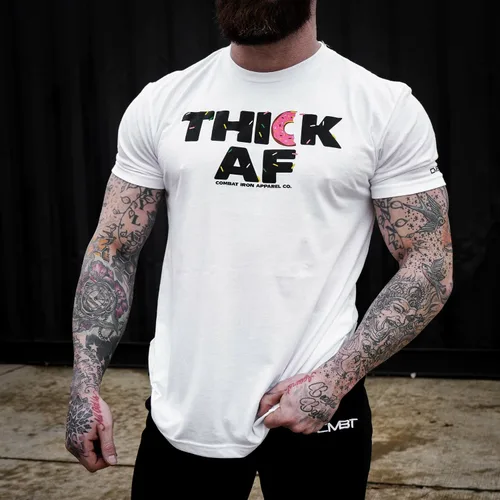 Vista 7 de Combat Iron Camiseta gráfica para hombre Camiseta deportiva de manga corta con diseño de donas gruesas