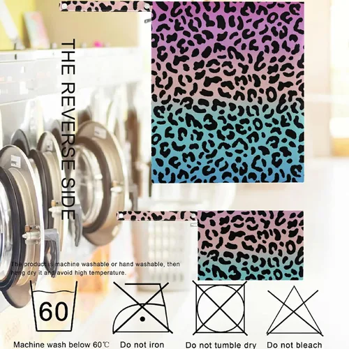 Vista 6 de visesunny Bolsa húmeda de grano de leopardo de colores 2 piezas con bolsillos con cremallera, lavable, reutilizable, espaciosa, bolsa de pañales