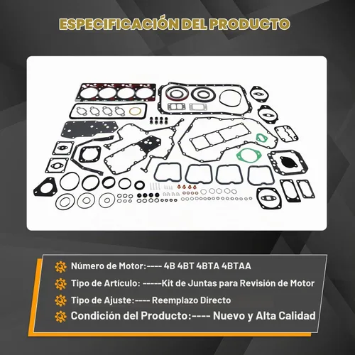 Vista 3 de PANGOLIN Kit de juntas de culata 4BT para Cummins 3.9 4CYL Diesel 89-93