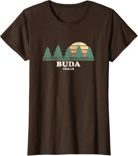 Vista 14 de Buda TX Vintage Throwback Tee Retro 70s Design T-Shirt