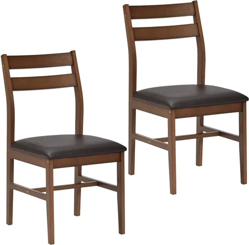 Vista 8 de Tamaliving 50004124 Steady Dining Chair, Assembly Required, Natural, Dark Brown, Set of 2