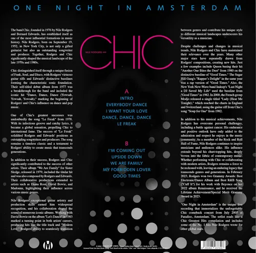 Vista 3 de Chic - One Night In Amsterdam - Limited Edition Colored Vinyl