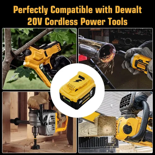 Vista 7 de Reemplazo de batería de 20 voltios y 12.0 Ah para batería Dewalt