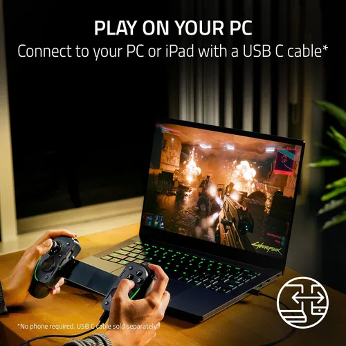 Vista 6 de Razer Kishi Ultra Gaming Controller for Mobile, Phone, Tablet (USB-C)