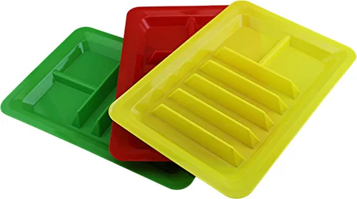 Vista 8 de Juego de 3 platos para tacos, bandejas divisoras de plástico para tacos con ranuras de pie, sin BPA, aptas para lavavajillas y microondas